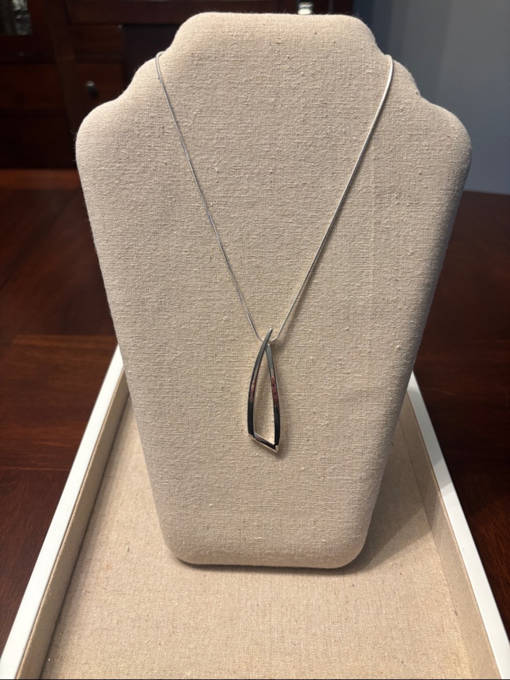 Premier Designs Polished Silver Open Pendant Necklace